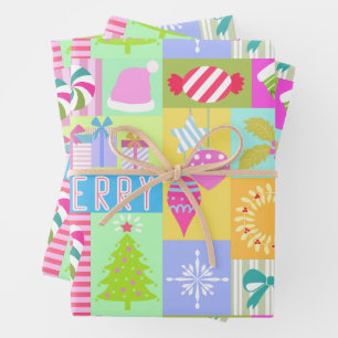Christmas Advent Calendar  Wrapping Paper Sheet