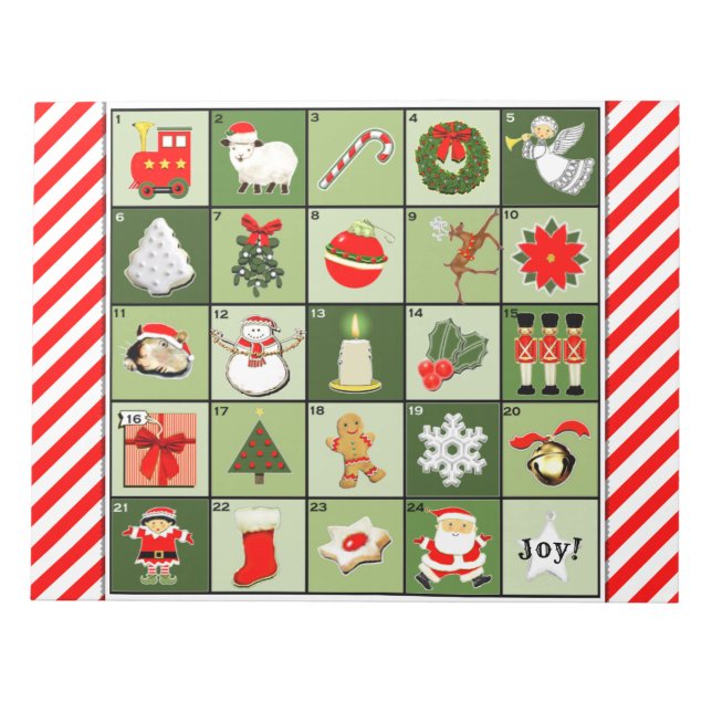 Christmas Advent Calendars Notepad (Front)