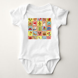 Christmas Advent: Doodle Element Collection Baby Bodysuit