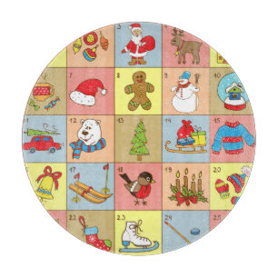 Christmas Advent: Doodle Element Collection Cutting Board