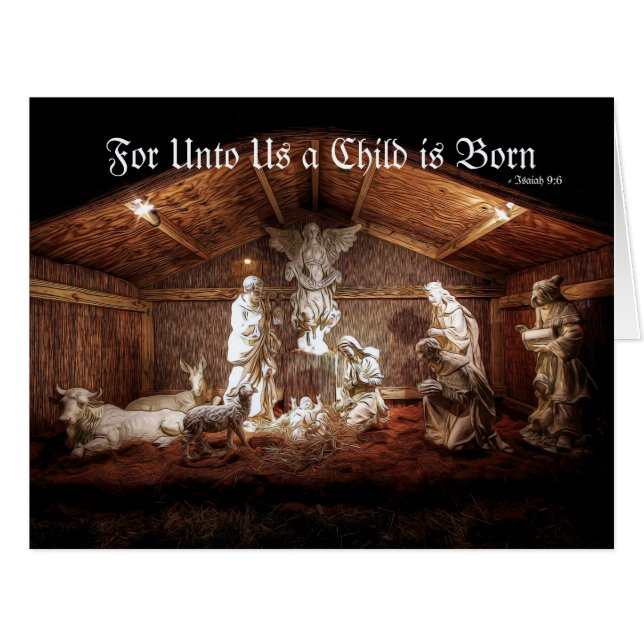 Christmas Advent Jesus Nativity Manger Scene (Front Horizontal)