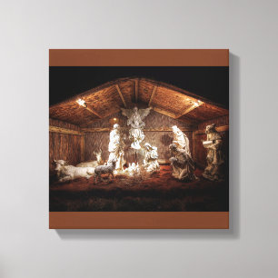 Christmas Advent Jesus Nativity Manger Scene Canvas Print