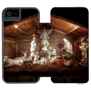 Christmas Advent Jesus Nativity Manger Scene Incipio Watson™ iPhone 5 Wallet Case