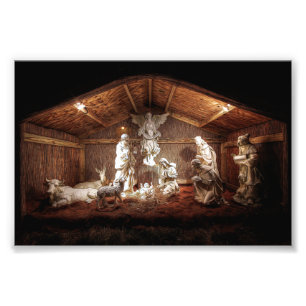 Christmas Advent Jesus Nativity Manger Scene Photo Print