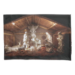 Christmas Advent Jesus Nativity Manger Scene Pillowcase