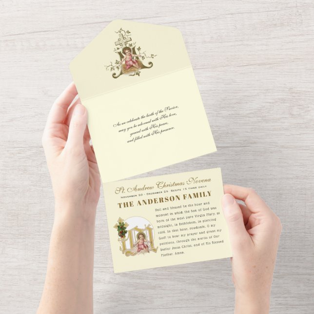 Christmas Advent Prayer Personalized Novena   All In One Invitation (Tearaway)