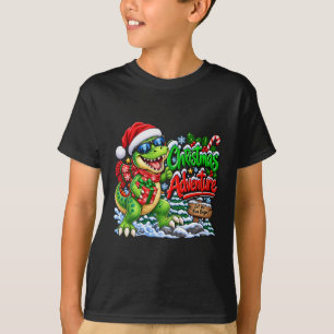 Christmas Adventure Dinosaur T-Shirt