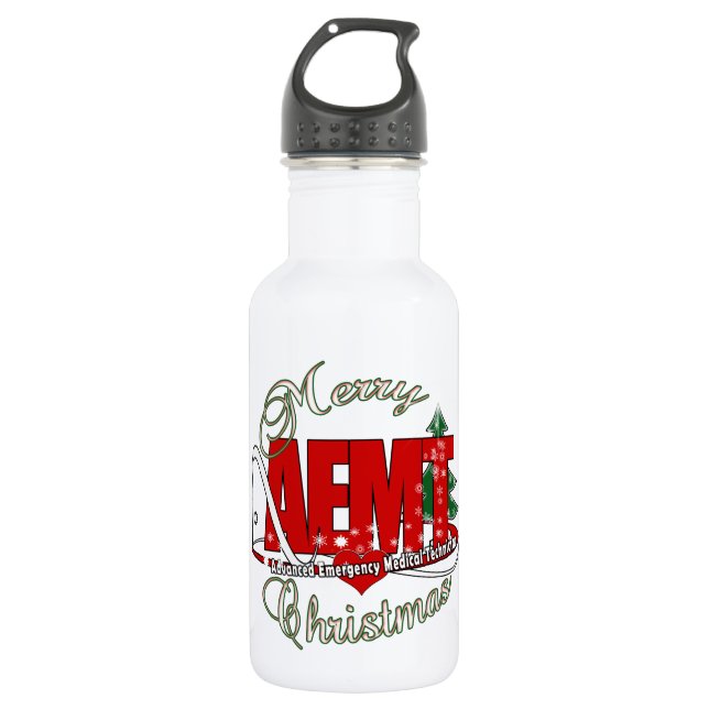 CHRISTMAS AEMT Advanced Emergency Medical Tech 532 Ml Water Bottle (Front)
