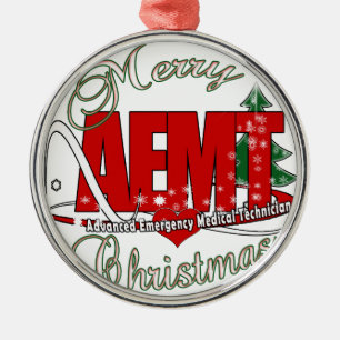 CHRISTMAS AEMT Advanced Emergency Medical Tech Metal Ornament
