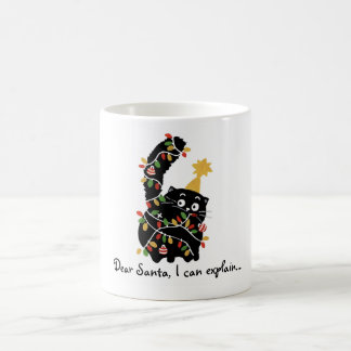 Christmas Aesthetic Santa Cat Cute Funny Coffee Mug