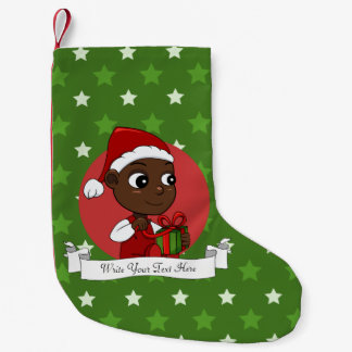 Christmas African American baby cartoon  Small Chr Small Christmas Stocking