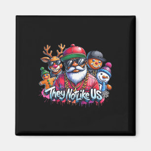 Christmas African Santa They Not Like Us Merry Chr Magnet