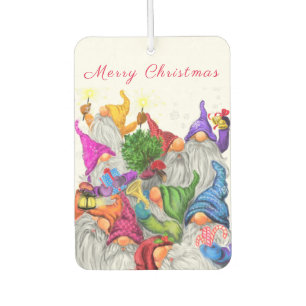 Christmas Air Freshener Gift Gnomes Party Cartoon