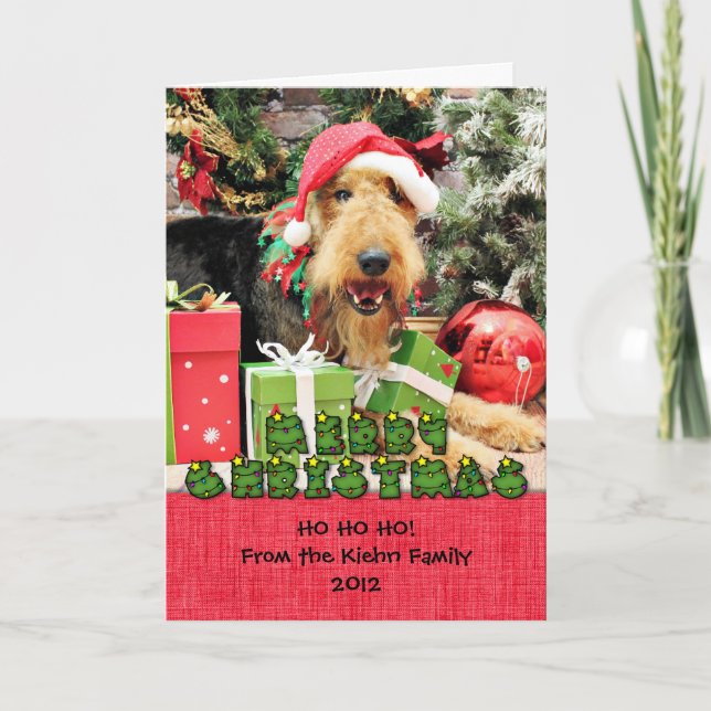 Christmas - Airedale - Kiehn Holiday Card (Front)