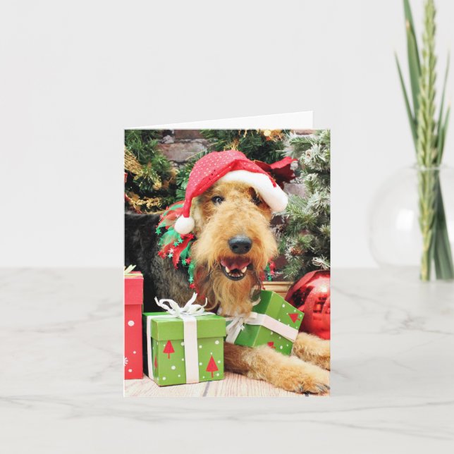 Christmas - Airedale - Kiehn Holiday Card (Front)