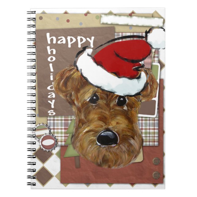 CHRISTMAS AIREDALE NOTEBOOK (Front)
