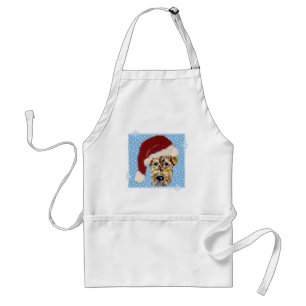 Christmas Airedale Standard Apron