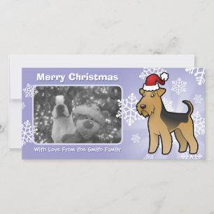 Christmas Airedale Terrier / Welsh Terrier Holiday Card