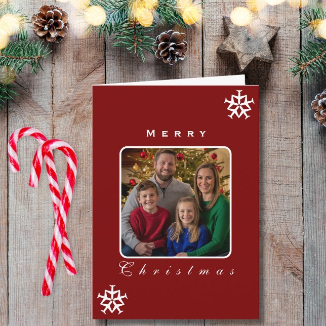 Christmas Airplane Snowflake Photo Funny Aviation Card (Creator Uploaded)