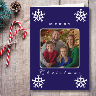 Christmas Airplane Snowflake Photo Funny Aviation Card