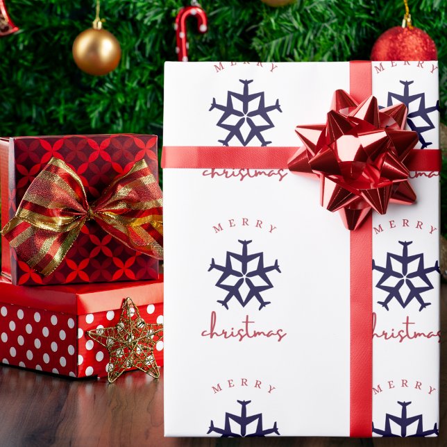 Christmas Airplane Snowflake Photo Funny Aviation  Wrapping Paper (Creator Uploaded)