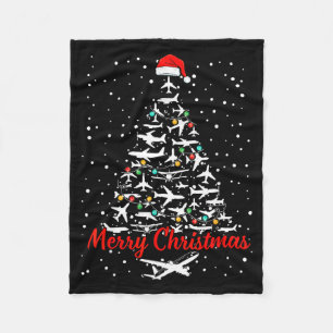 Christmas Airplanes Tree Lots Merry Christmas Men Fleece Blanket