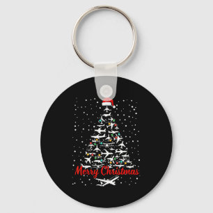 Christmas Airplanes Tree Lots Merry Christmas Men  Keychain