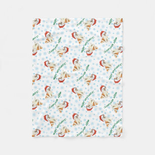 Christmas Akita Fleece Blanket