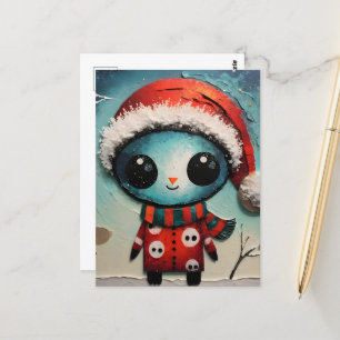 Christmas Alien Postcard