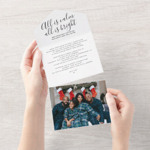 Christmas All Is Calm Personalized Holiday Card