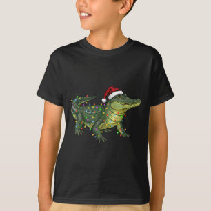 Christmas Alligator Holiday Reptile Funny Festive T-Shirt