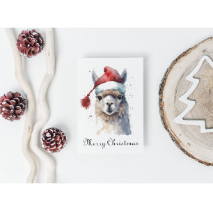 Christmas Alpaca, customizable Holiday Card
