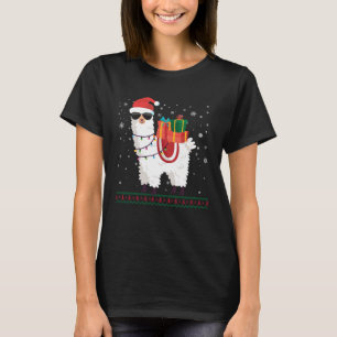 Christmas Alpaca   Llama Ugly Christmas T-Shirt