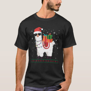 Christmas Alpaca   Llama Ugly Christmas T-Shirt