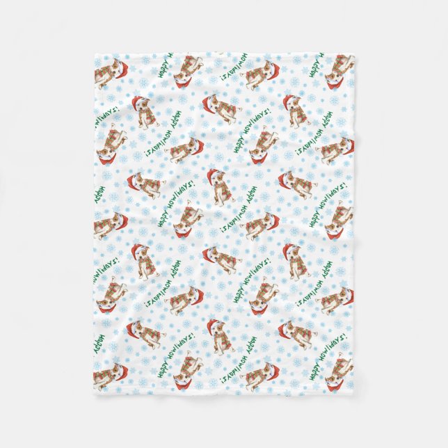 Christmas Am Staff Fleece Blanket (Front)
