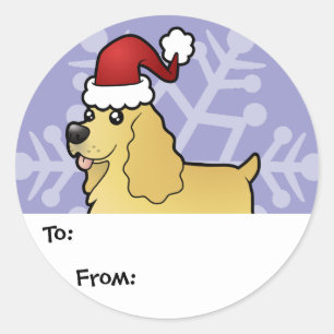 Christmas American Cocker Spaniel Gift Tags