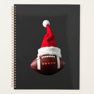 Christmas American Football Ball Santa Hat (1) Planner