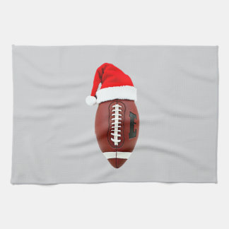 Christmas American Football Ball Santa Hat (3) Kitchen Towel