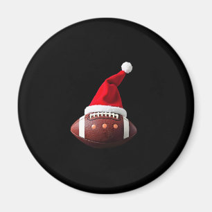 Christmas American Football Ball Santa Hat (3) Magnet