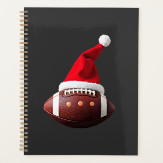 Christmas American Football Ball Santa Hat (3) Planner