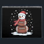 Christmas American Football Snowman Xmas Sport Calendar<br><div class="desc">Christmas American Football Snowman Xmas Sport</div>