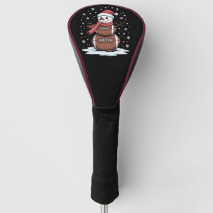 Christmas American Football Snowman Xmas Sport Golf Head Cover