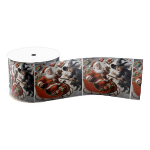 Christmas and Halloween Holidays Collision Grosgrain Ribbon