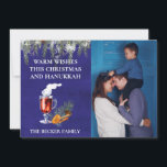 Christmas and Hanukkah Photo Template Warm Wishes<br><div class="desc">This design may be personalized in the area provided by changing the photo and/or text. Or it can be customized by clicking Personalize this Template and then choosing the click to customize further option and delete or change the colour of the background, add text, change the text colour or style,...</div>
