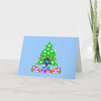 Christmas and Hanukkah Together Holiday Card