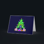 Christmas and Hanukkah Together Holiday Card<br><div class="desc">Christmas and Hanukkah on gifts for interfaith families that celebrate the joy of Christmas and beauty of Chanukah.  Featuring Xmas tree and menorah with jewish star of david surrounded by holiday presents on greeting cards,  postage,  gift ideas and apparel for the family.</div>