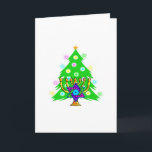 Christmas and Hanukkah Together Holiday Card<br><div class="desc">Christmas and Hanukkah on gifts for interfaith families that celebrate the joy of Christmas and beauty of Chanukah.  Featuring Xmas tree and menorah with jewish star of david surrounded by holiday presents on greeting cards,  postage,  gift ideas and apparel for the family.</div>