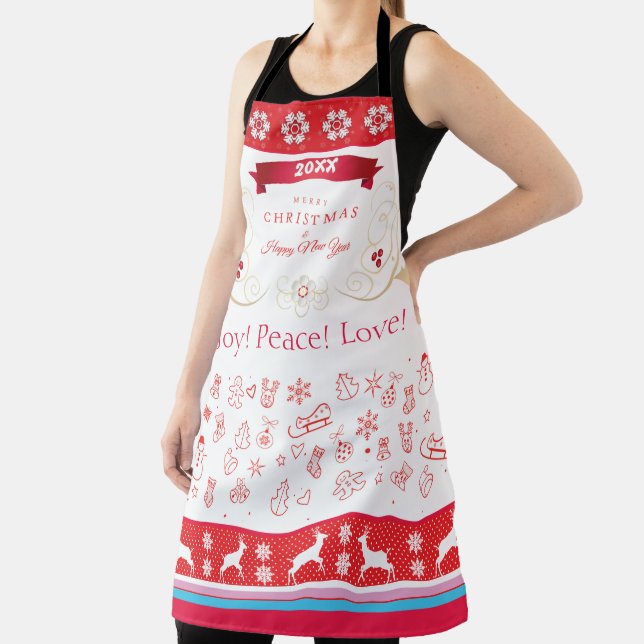 Christmas and Happy New Year 20XX! XMAS custom Apron (Insitu)