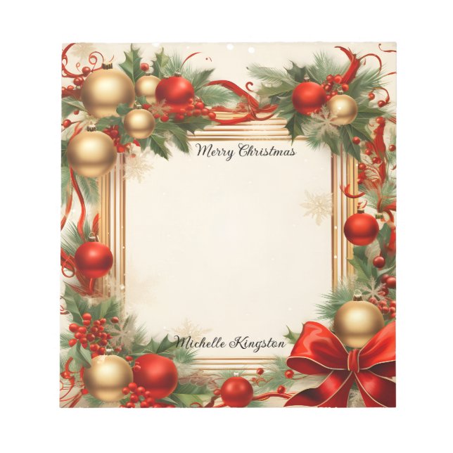 Christmas and Holidays Notepad (Front)
