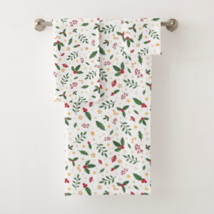 Christmas and New Year Bath Towel Set